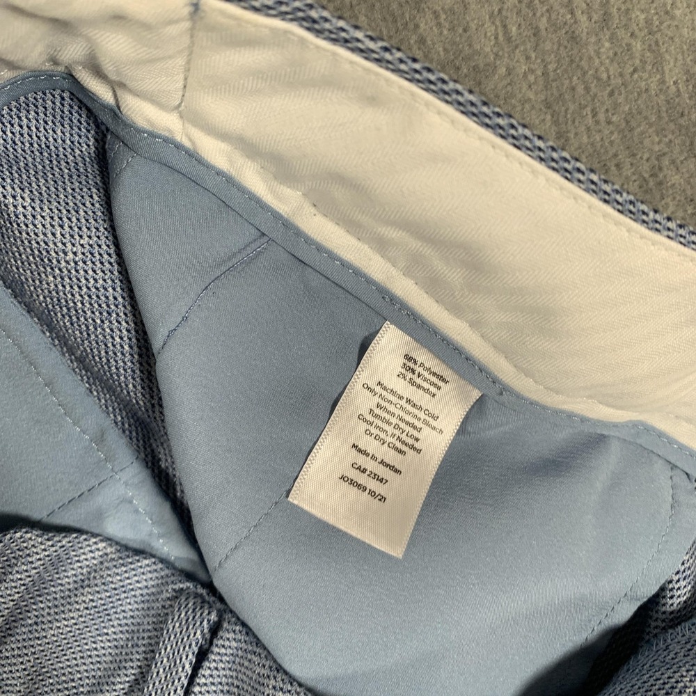 Talbots Pants Womens 2P Petite Light Blue Hampshire Ankle Pant Textured Office - Picture 7 of 12